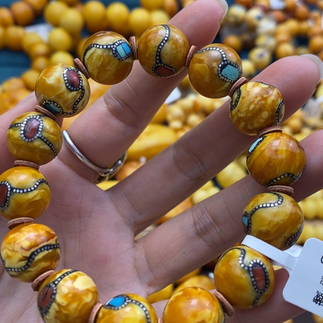 琥珀手链未镶嵌13.5加