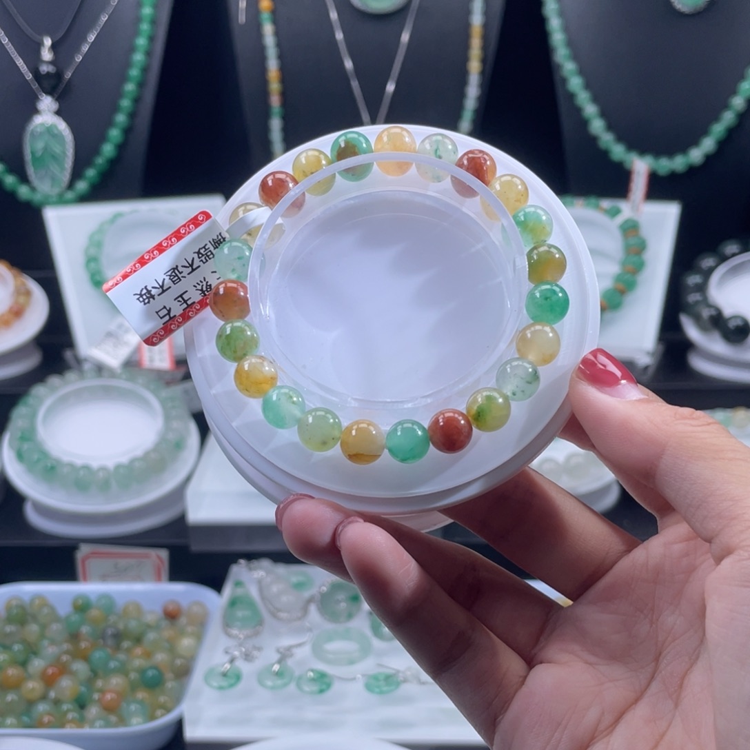 石英质玉（非洲翠）未镶嵌手串