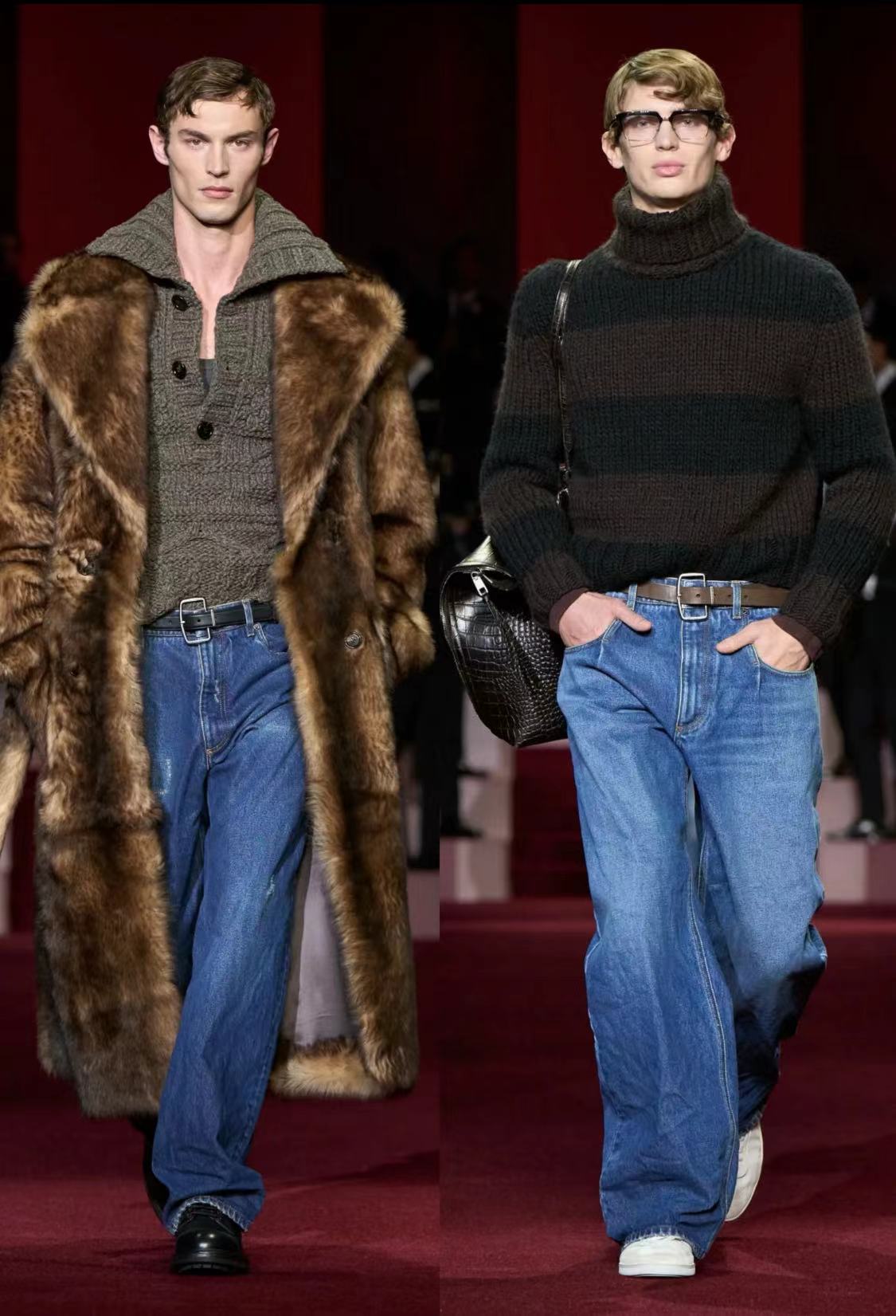 2号链接【小刘】秋冬高端针织提花毛衣男士轻奢加厚保暖外套7106