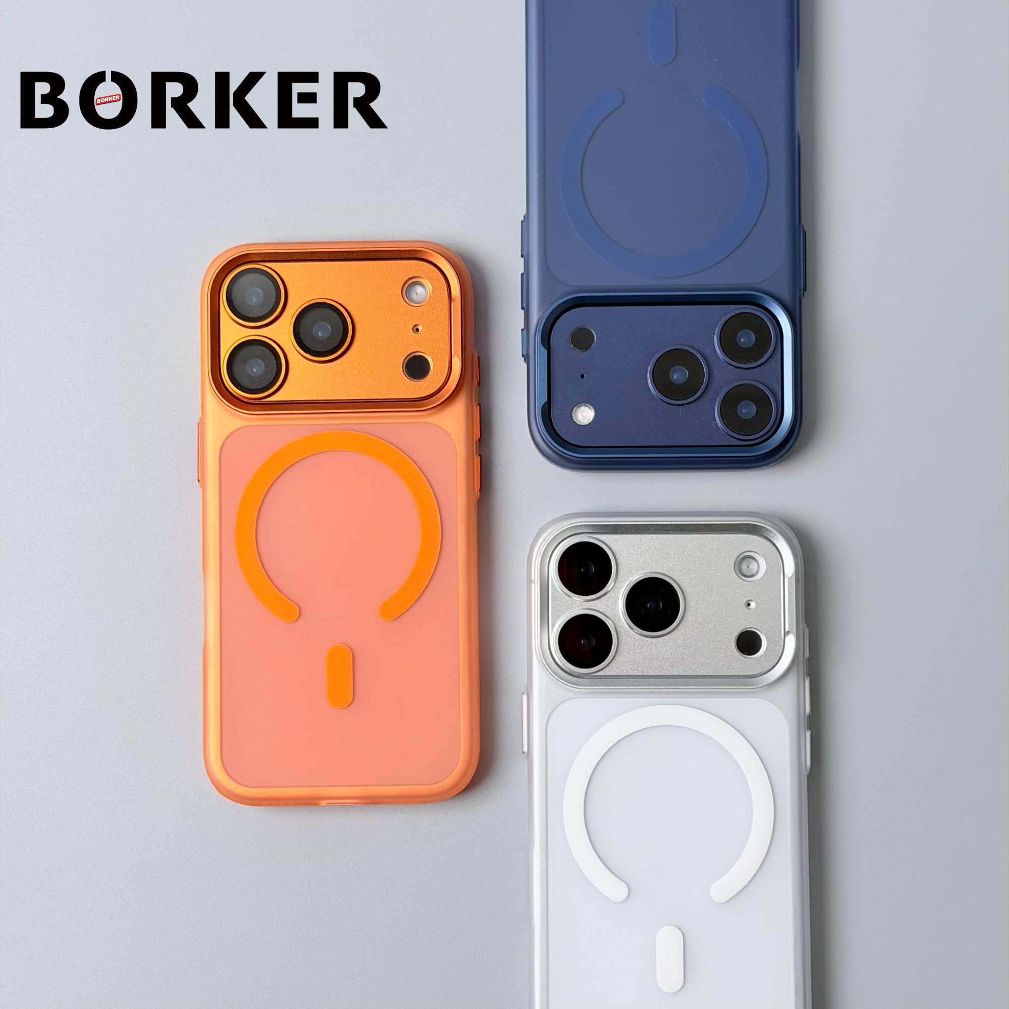 博可原机色超薄磨砂磁吸适用苹果iPhone17promax/16promax手机壳