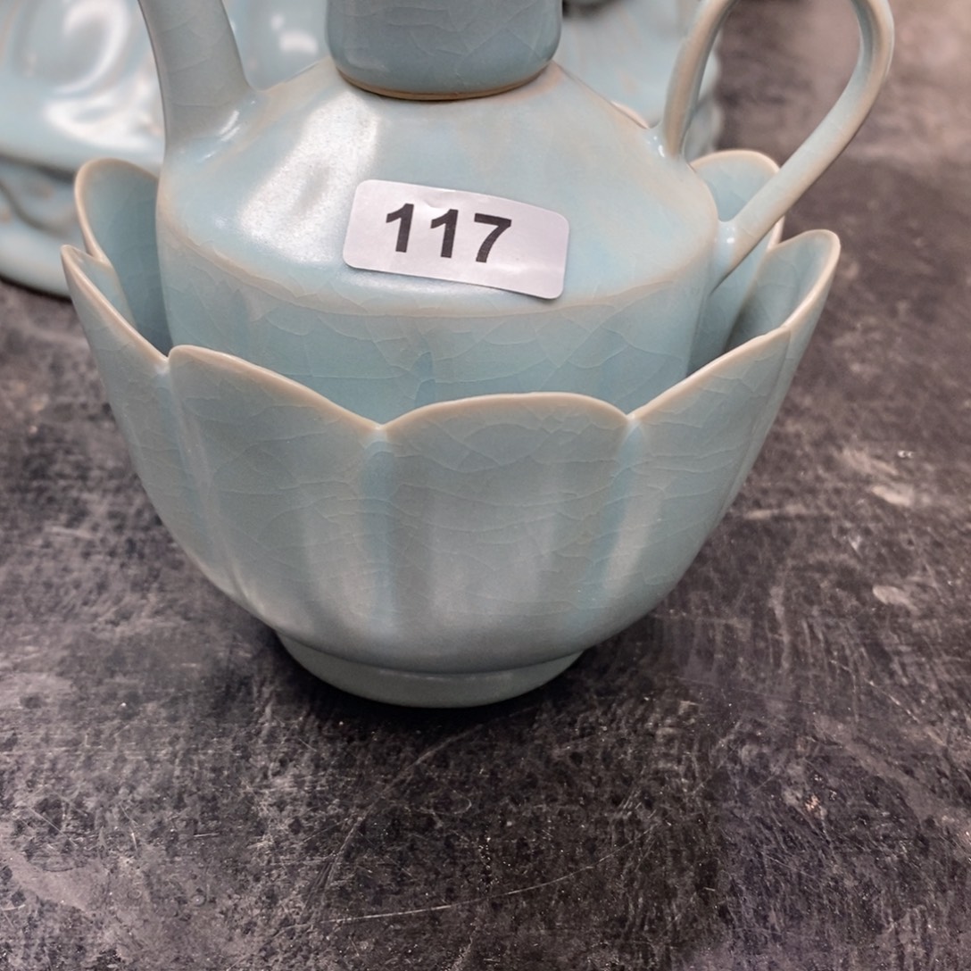 文***法摆件陶瓷抱朴瓷器仿古微瑕