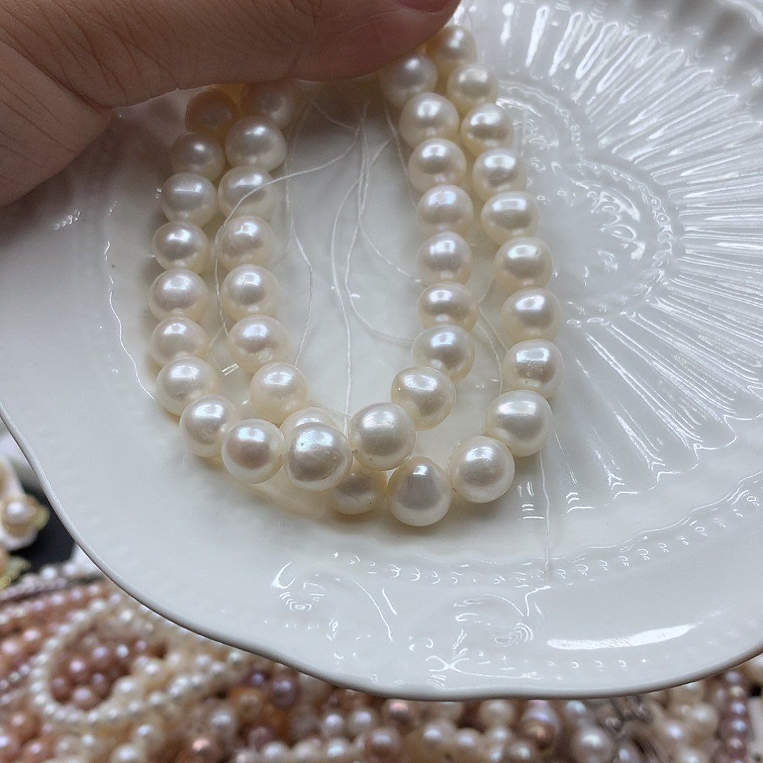 淡水珍珠8-9未镶嵌x56项链