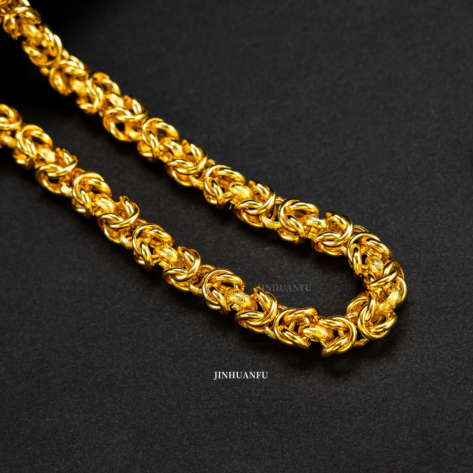 链子足银 足银项链 龙骨链项链 厚包金工艺 百搭经典时尚复古大气