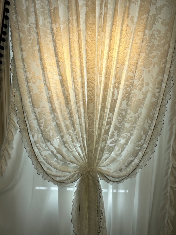 浮雕大欧花窗纱（不含绑绳 ）