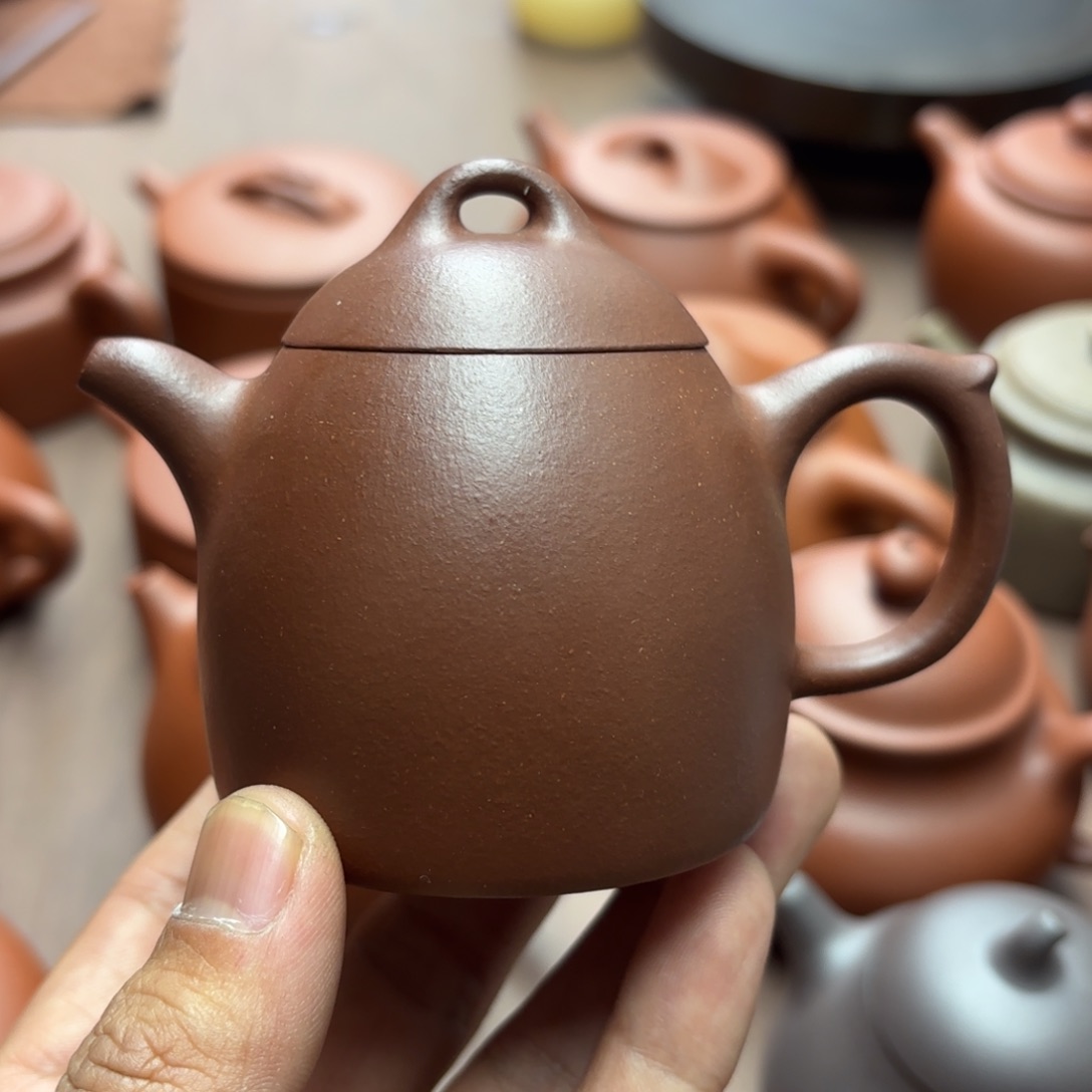 紫砂茶壶秦权壶紫泥大瑕110