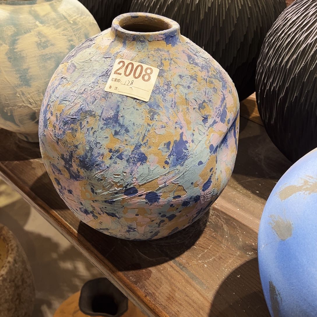 瓶2005高30口6陶瓷花瓶无孔