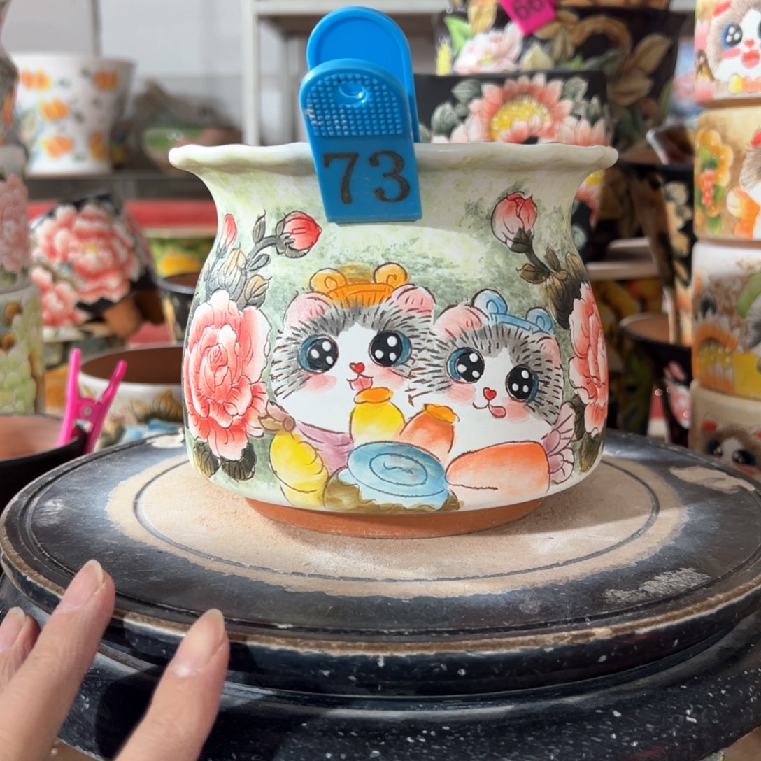 景德镇幸运花盆满38包邮 