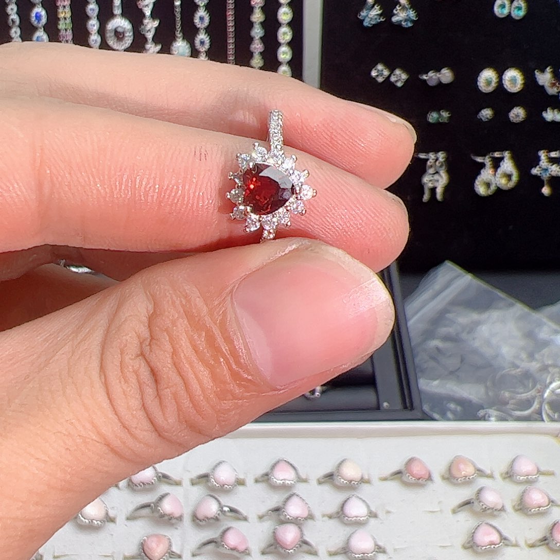 紫晶珠宝半成品银S925镶嵌