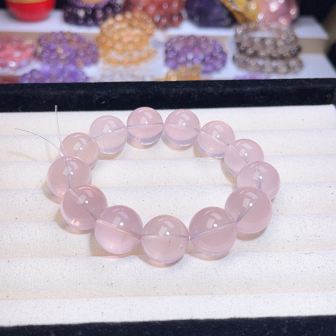 水晶手串未镶嵌无*?天然水晶17mm