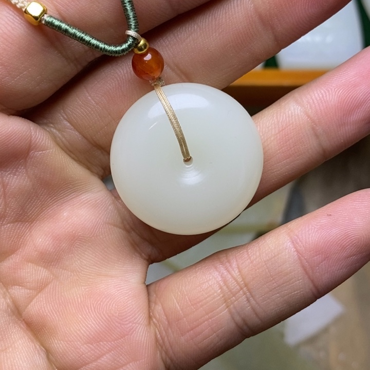 和田玉未镶嵌挂件平安扣