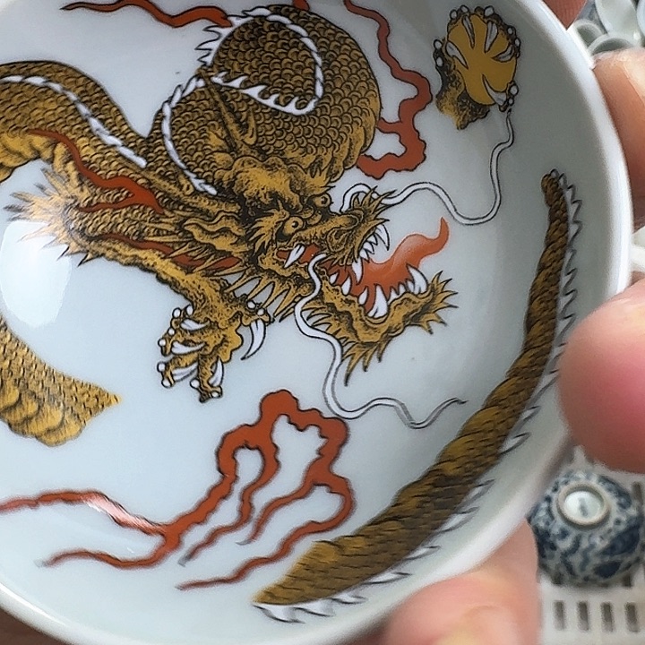 瓷片金龙普洱杯景德镇