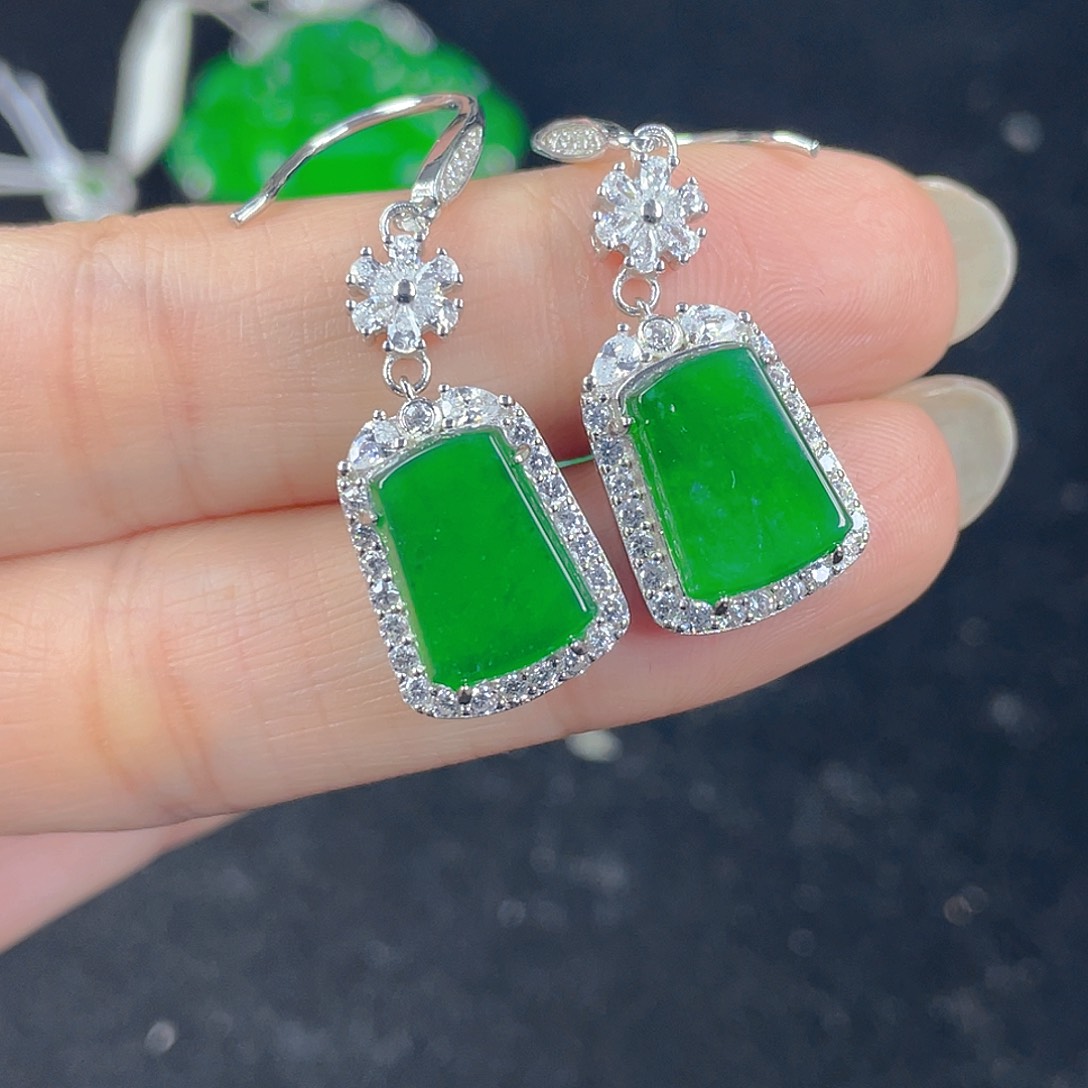 翡翠吊坠(不含链)银S925镶嵌