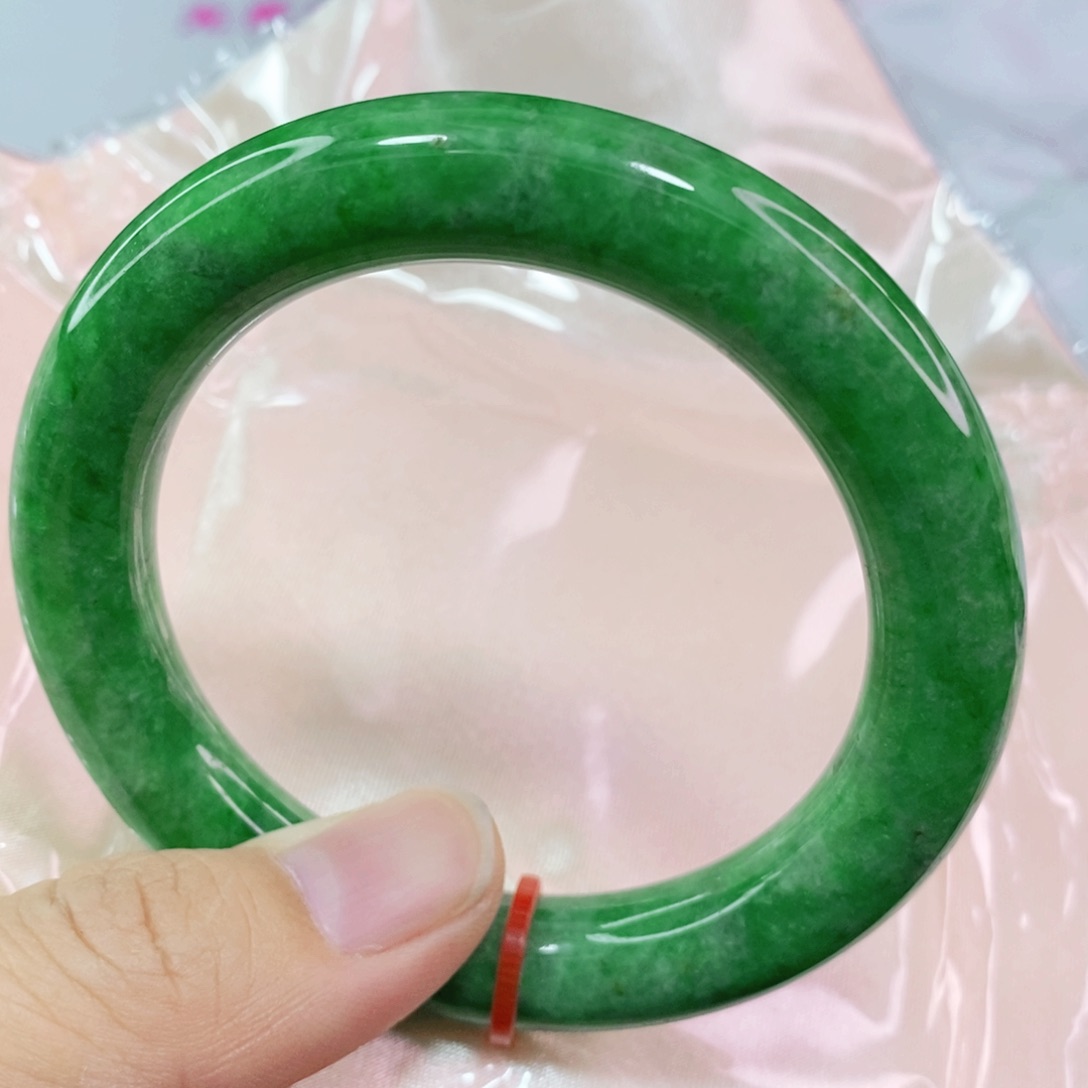 未镶嵌手镯翡翠54.5圈口圆条力推