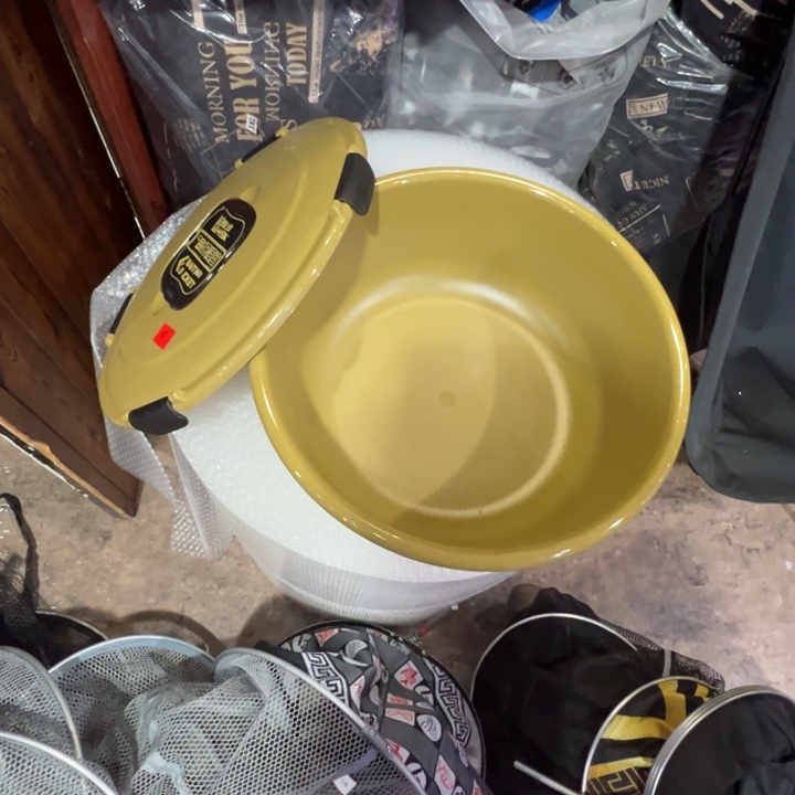 黑坑上岸3合1开饵盆金色外盆