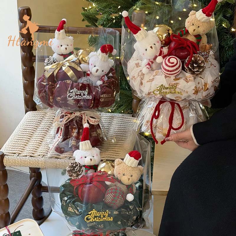 【汉唐美】圣诞节防水哑光蝉翼膜花束包装纸花艺花店包装纸手工资材