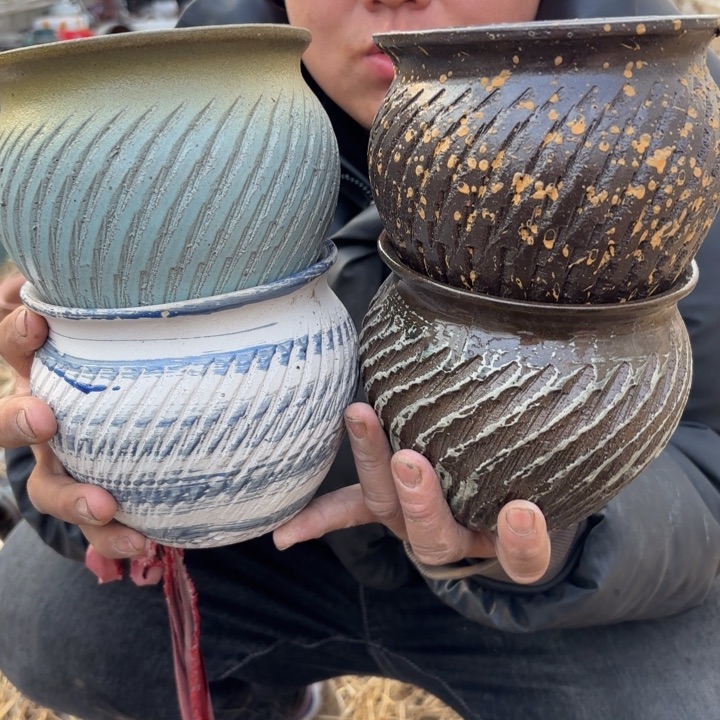 红陶口径 高度 花盆14 13