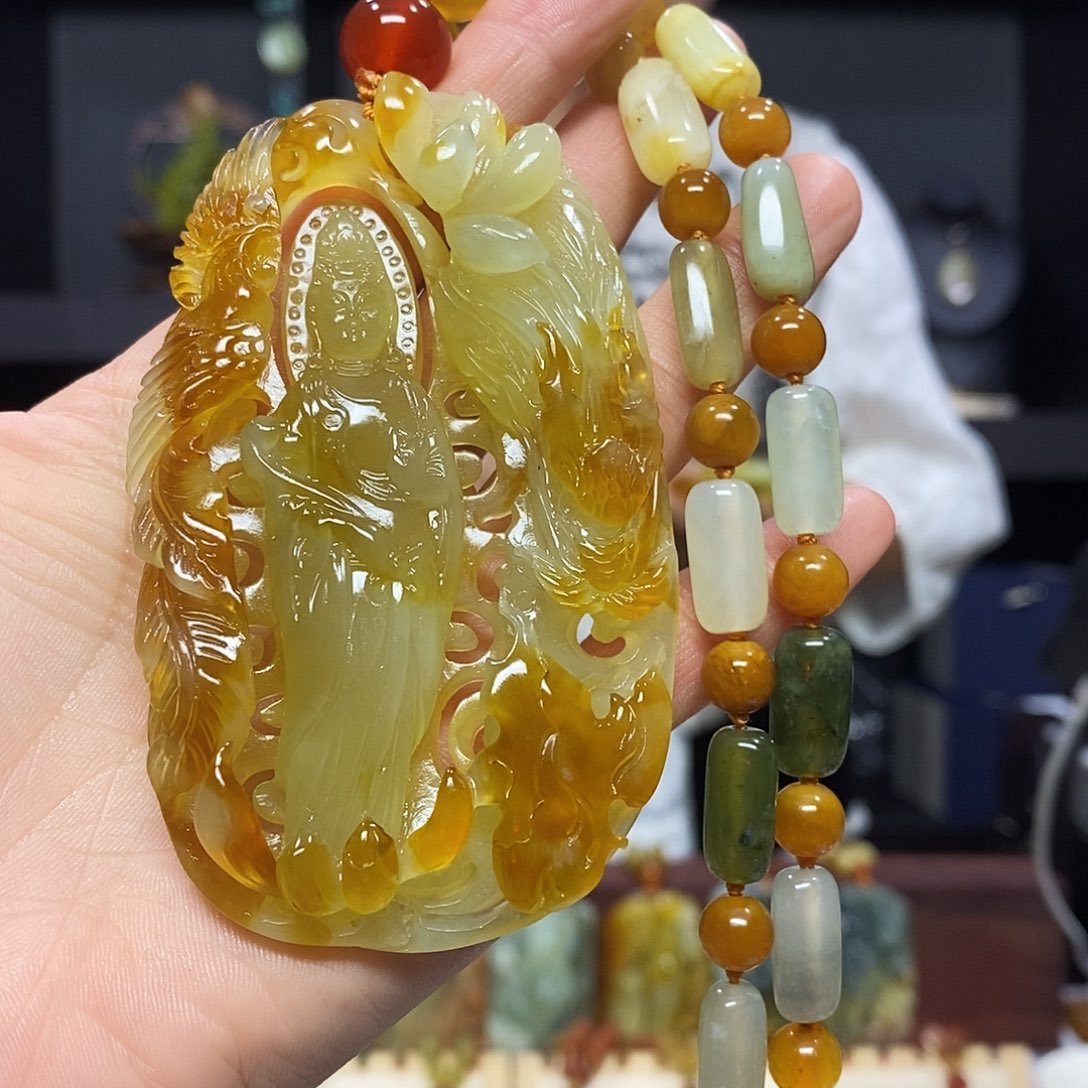 未镶嵌岫玉挂件吊坠楚**门