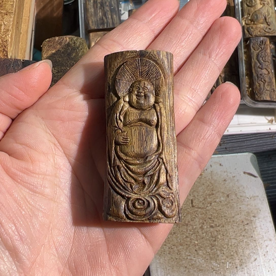 沉香吊坠白棋楠吊坠雕刻6.5