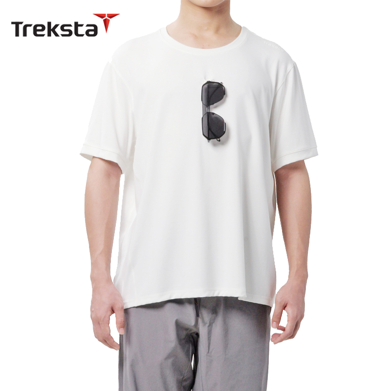 Treksta特锐思达 夏季吸湿排汗速干圆领运动户外短袖男款休闲T恤