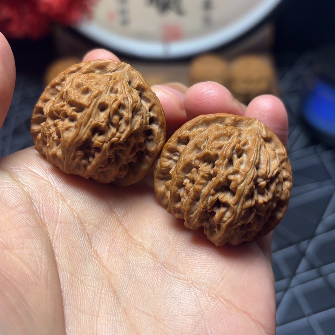 把件文玩核桃36尺全品白狮子