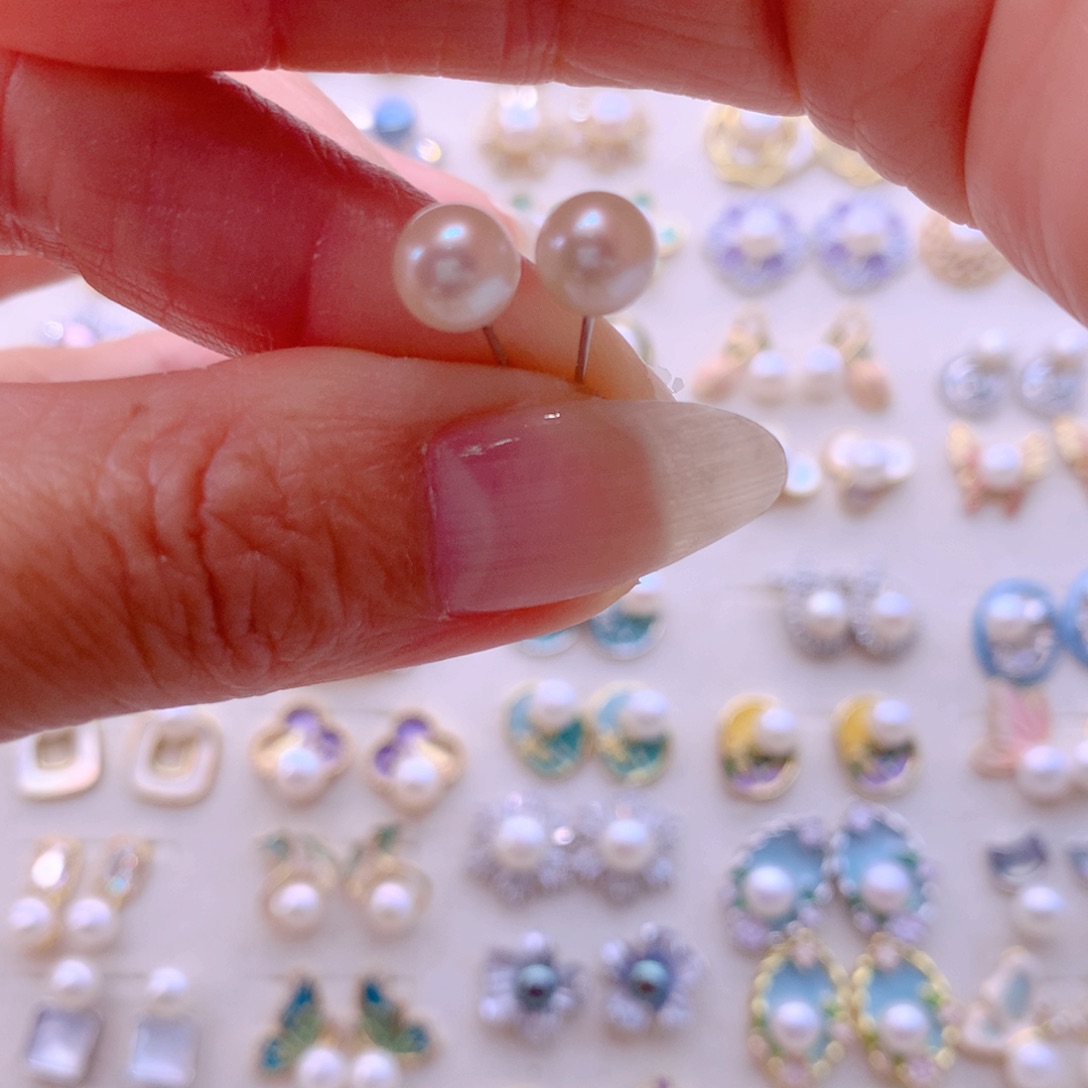 耳饰淡水珍珠合金