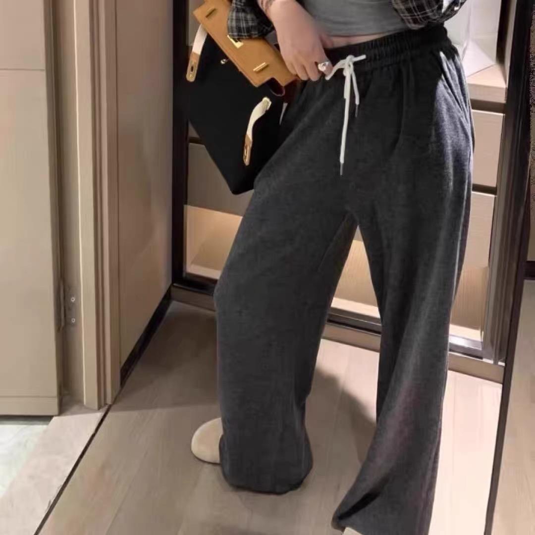 220 温柔百搭竖条纹针织长裤