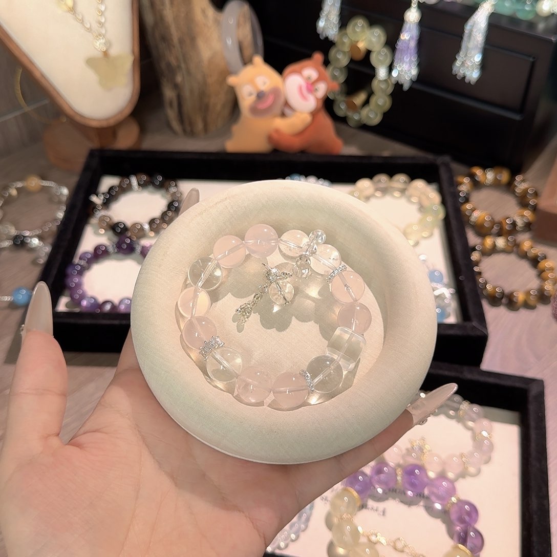 n***u水晶手链未镶嵌粉