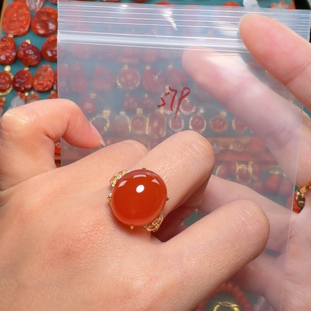 南红玛瑙南红银S925镶嵌