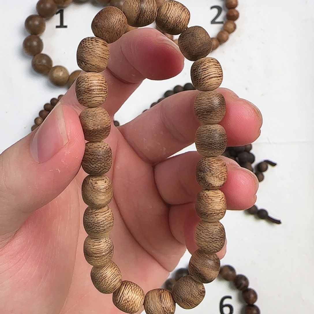 沉香手串08鼓珠达拉干沉香手串土熟