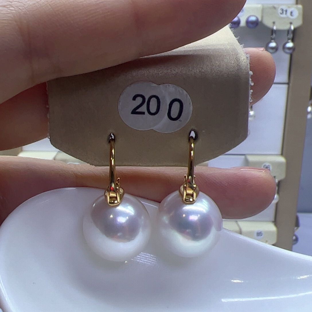 淡水珍珠耳饰银S925镶嵌