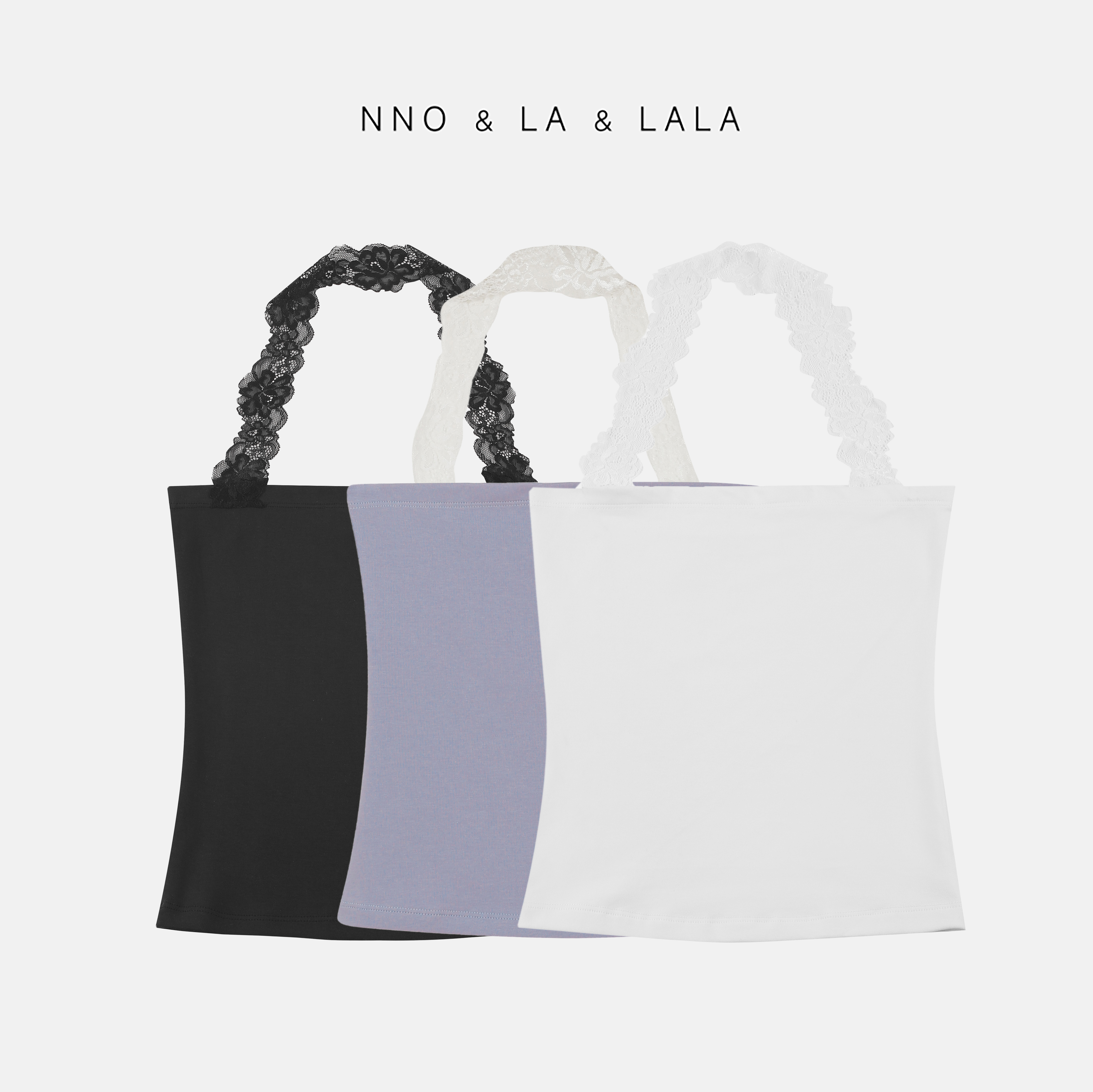 LA  蕾丝拼接 三色 挂脖 背心 26476