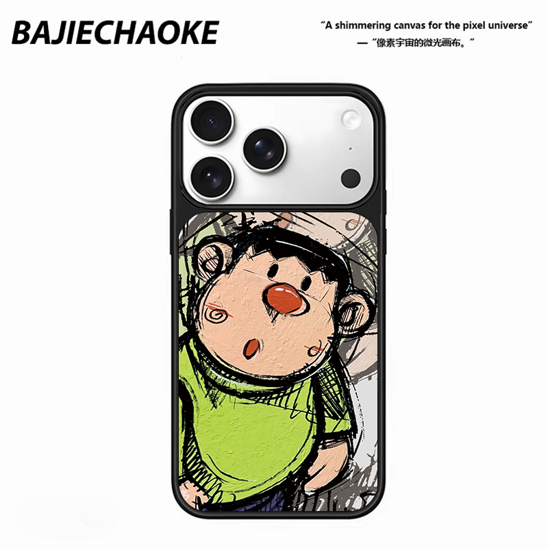 胖虎卡通创意磁吸适用苹果17promax手机壳iphone16磨砂1514男13套