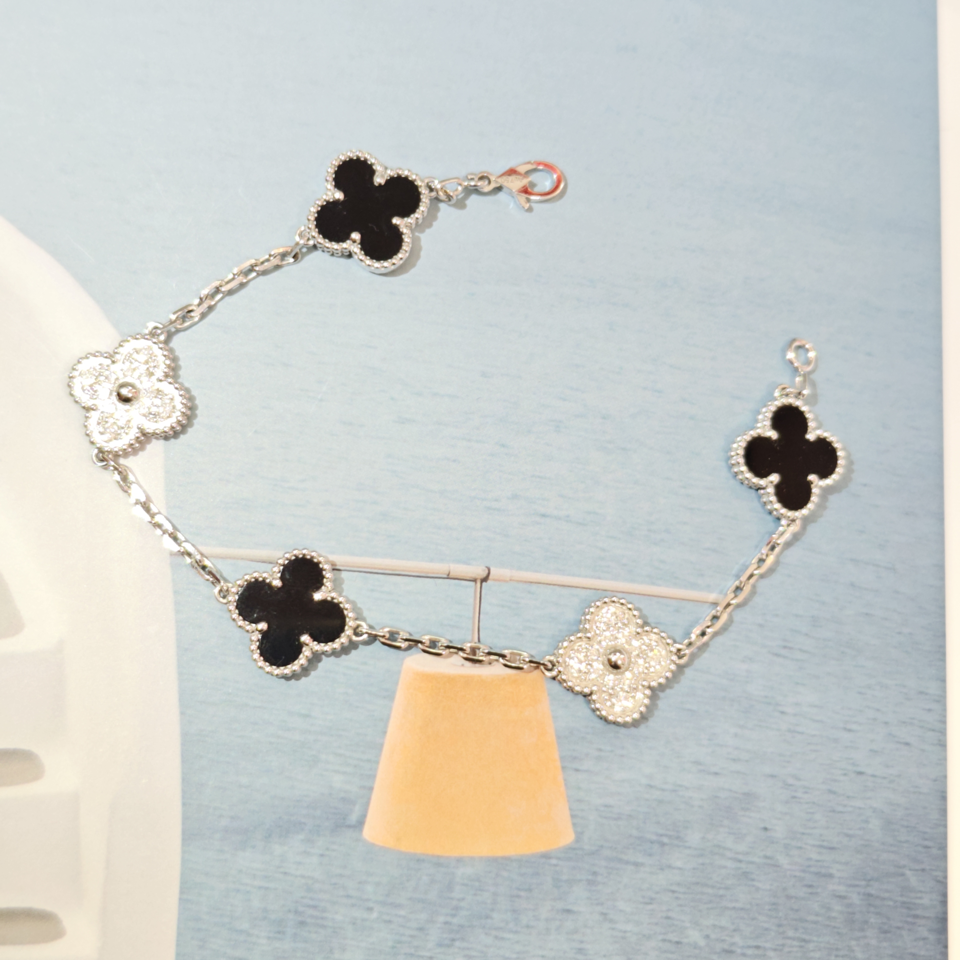 18k金钻石手链k白金