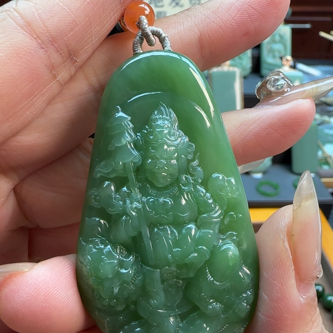 和田玉（碧玉）吊坠(不含链)未镶嵌