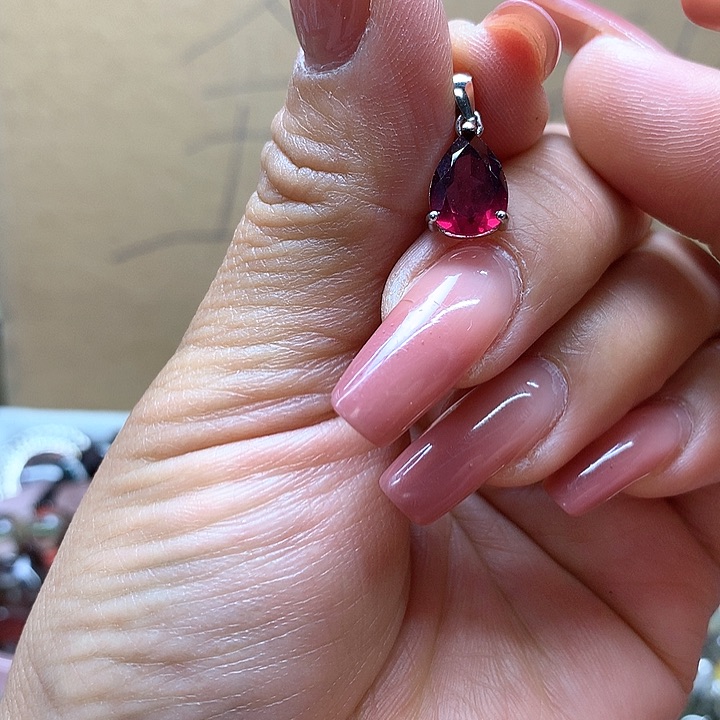 水晶水晶吊坠银S925镶嵌