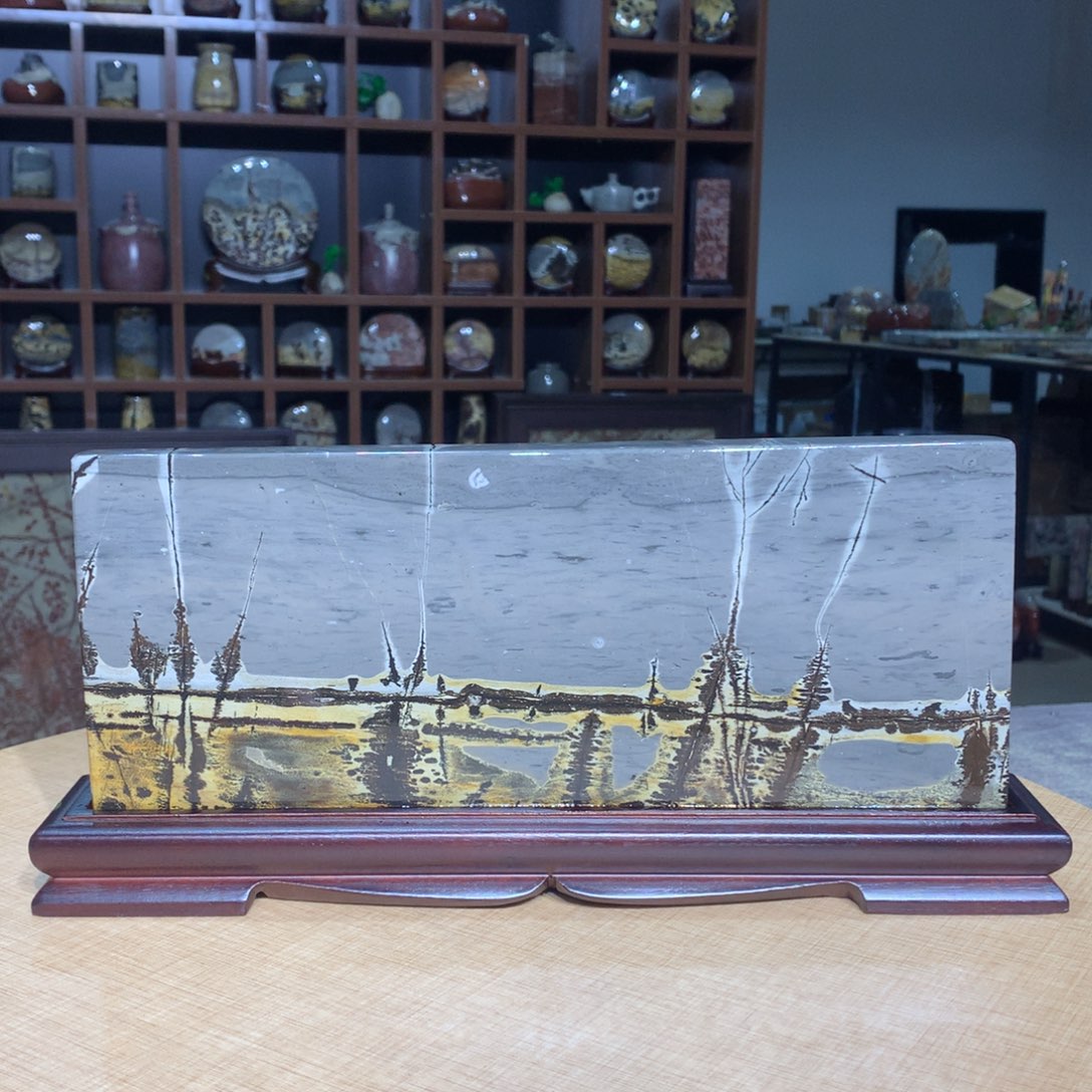 紫砂广西国画石，观赏收藏