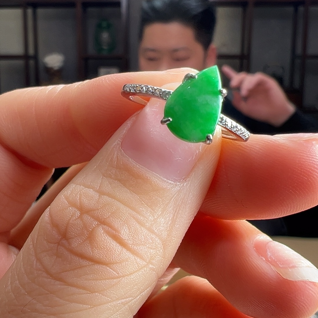 翡翠银S925镶嵌戒指戒指29