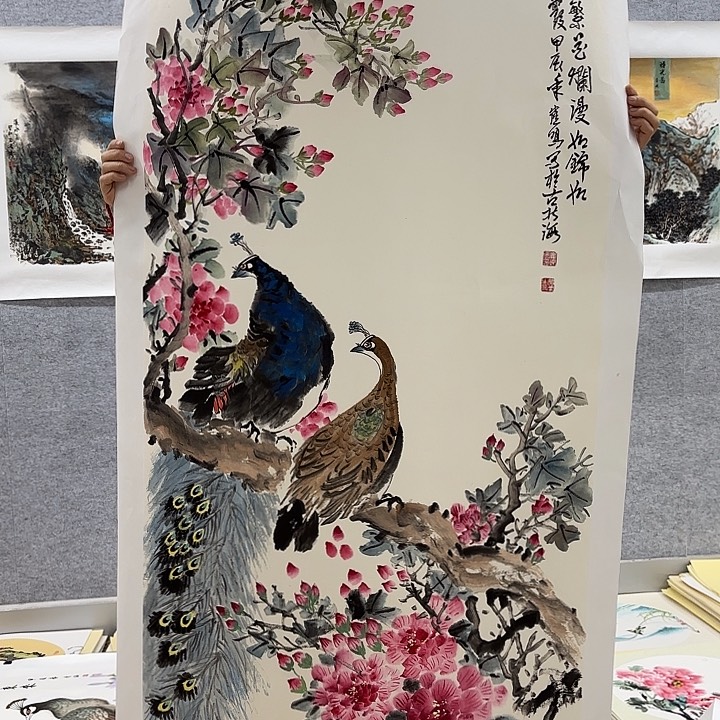 国画我***大花鸟等多种鸟类和鸟类