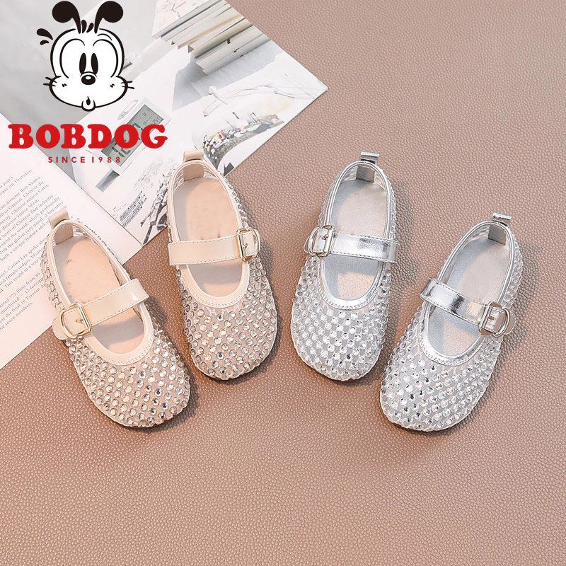 巴布豆女童镂空夏季凉鞋女童鞋子时尚女宝宝宝浅口透气儿童凉鞋