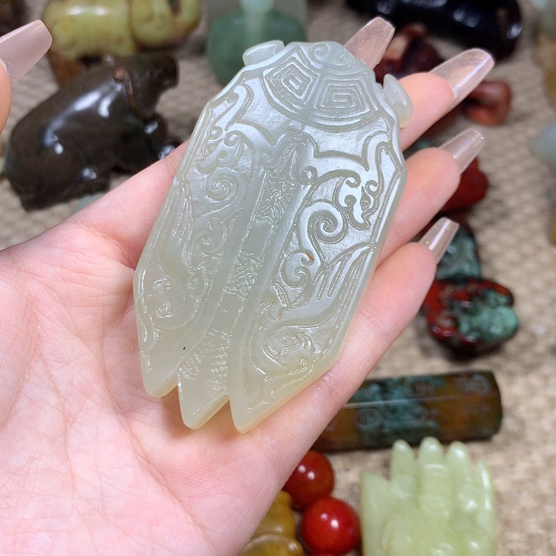 白玉菩提吊坠挂件