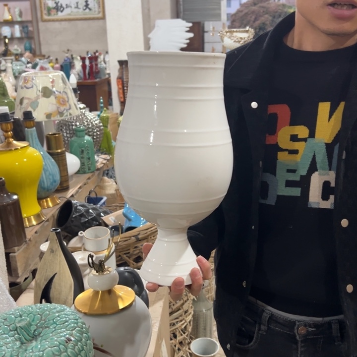 摆件高度37厘米口径15厘米微瑕捡漏