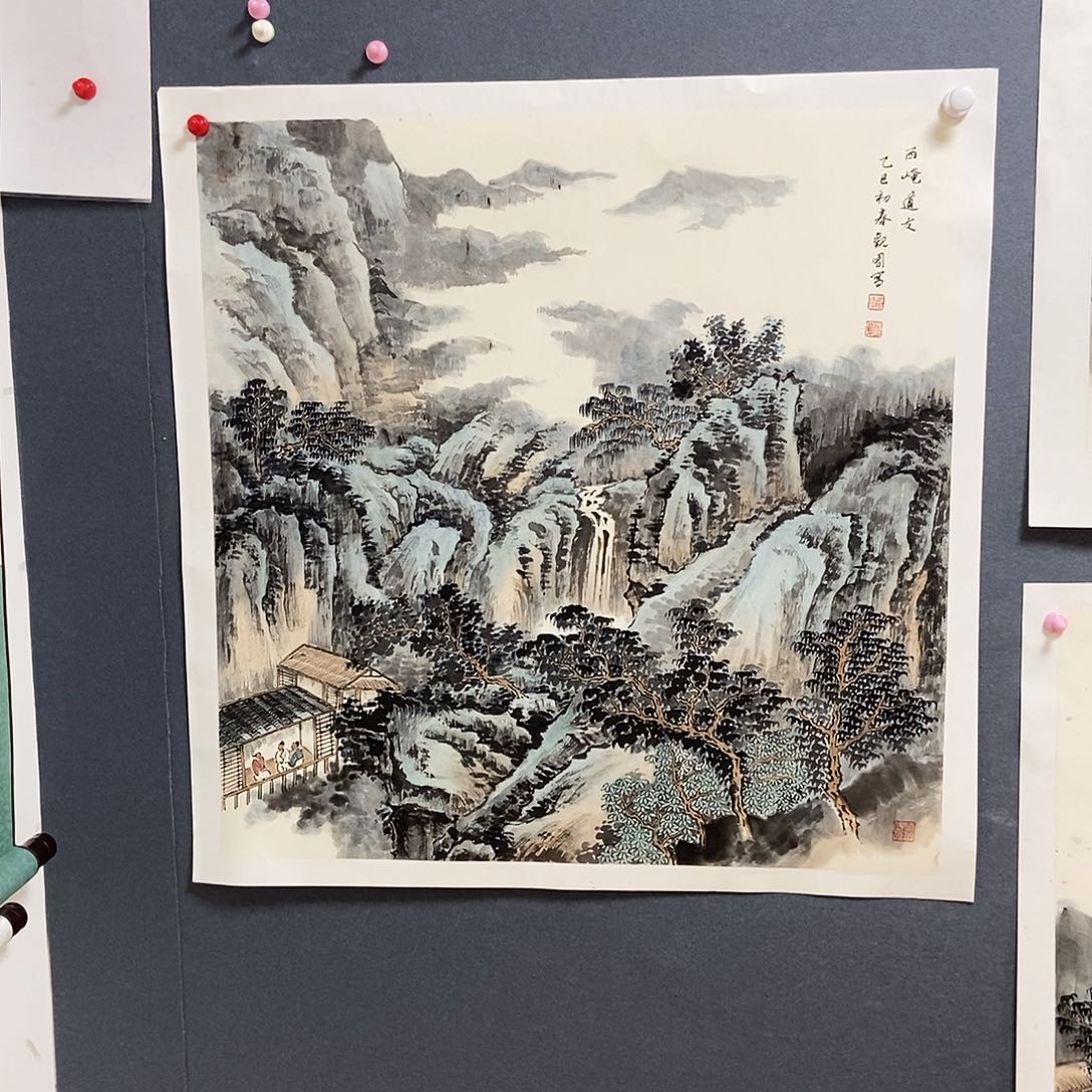 国画68/68谢观园手绘托心
