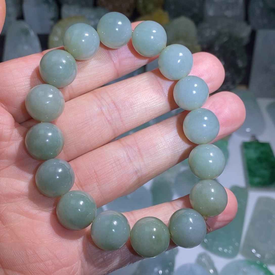 定制翡翠未镶嵌缅甸天然翡翠手串