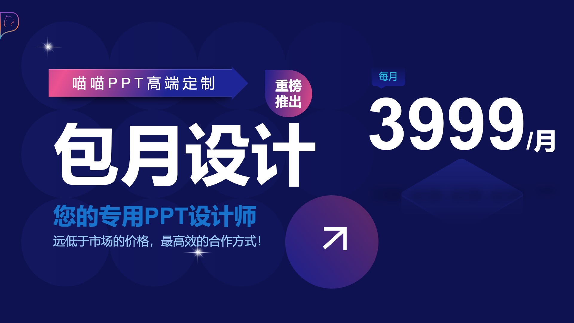 喵喵 PPT 设计线上包月抢购啦！！！