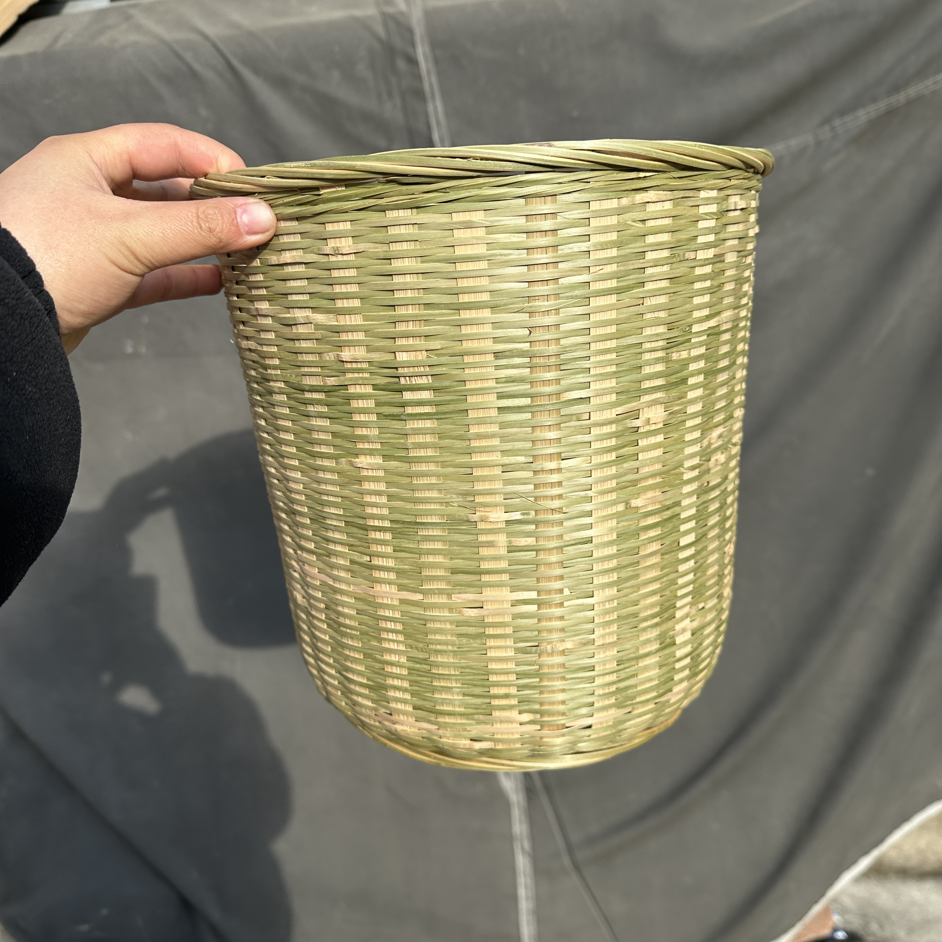 头层青竹圆直筒中号直径23高23厘米