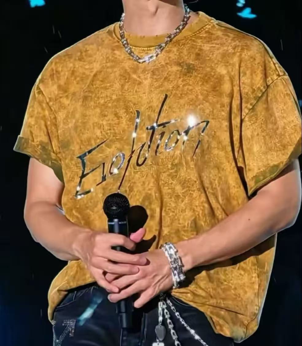 谢霆锋男女同款纯棉t恤短袖演唱会进化evolution广州周边应援涂鸦