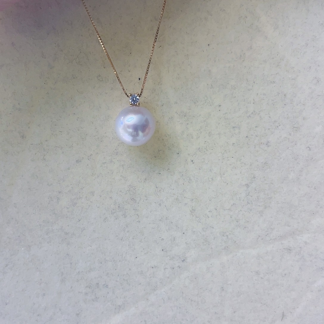 淡水珍珠吊坠(赠链)银S925镶嵌