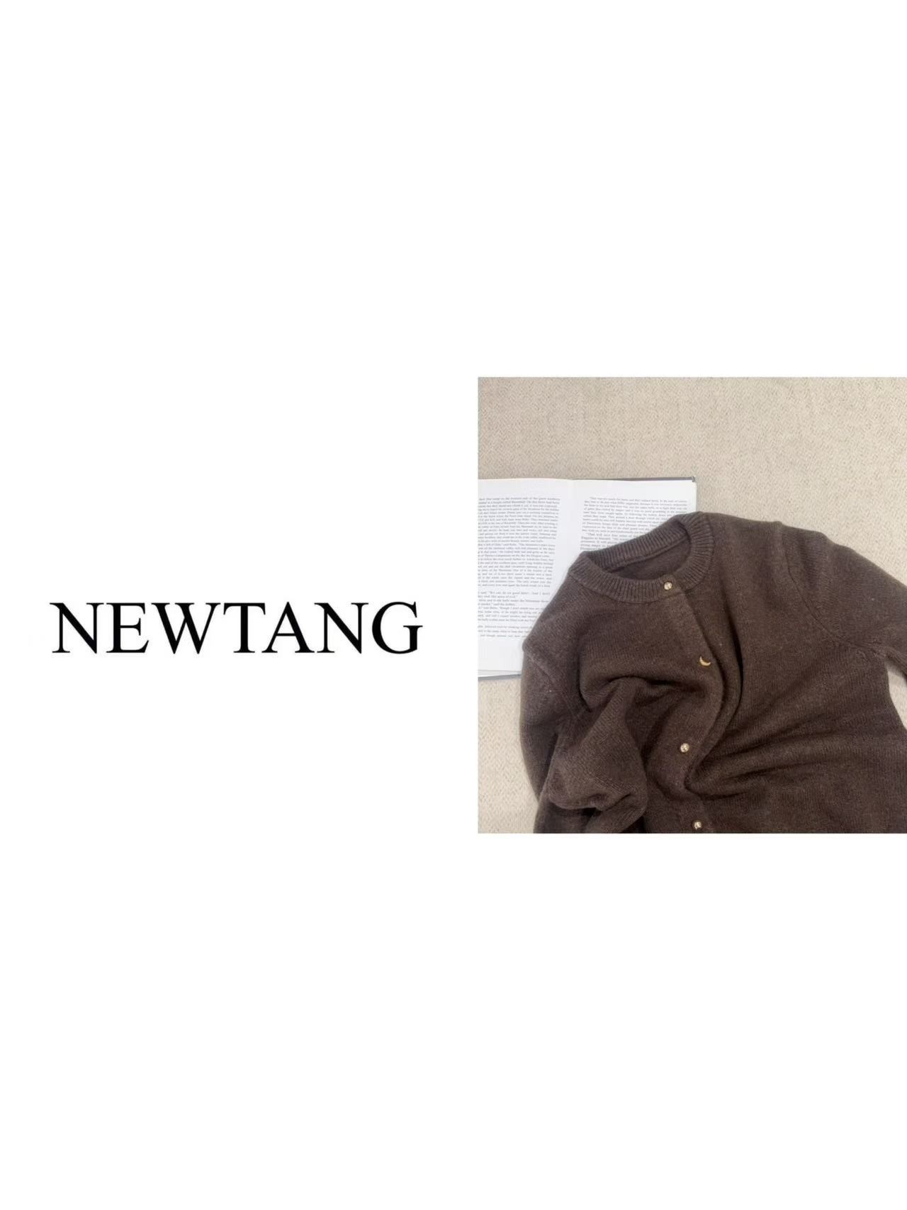 【白月繁星】169女外穿长袖百搭上衣韩版圆领宽松复古显瘦毛衣 咖