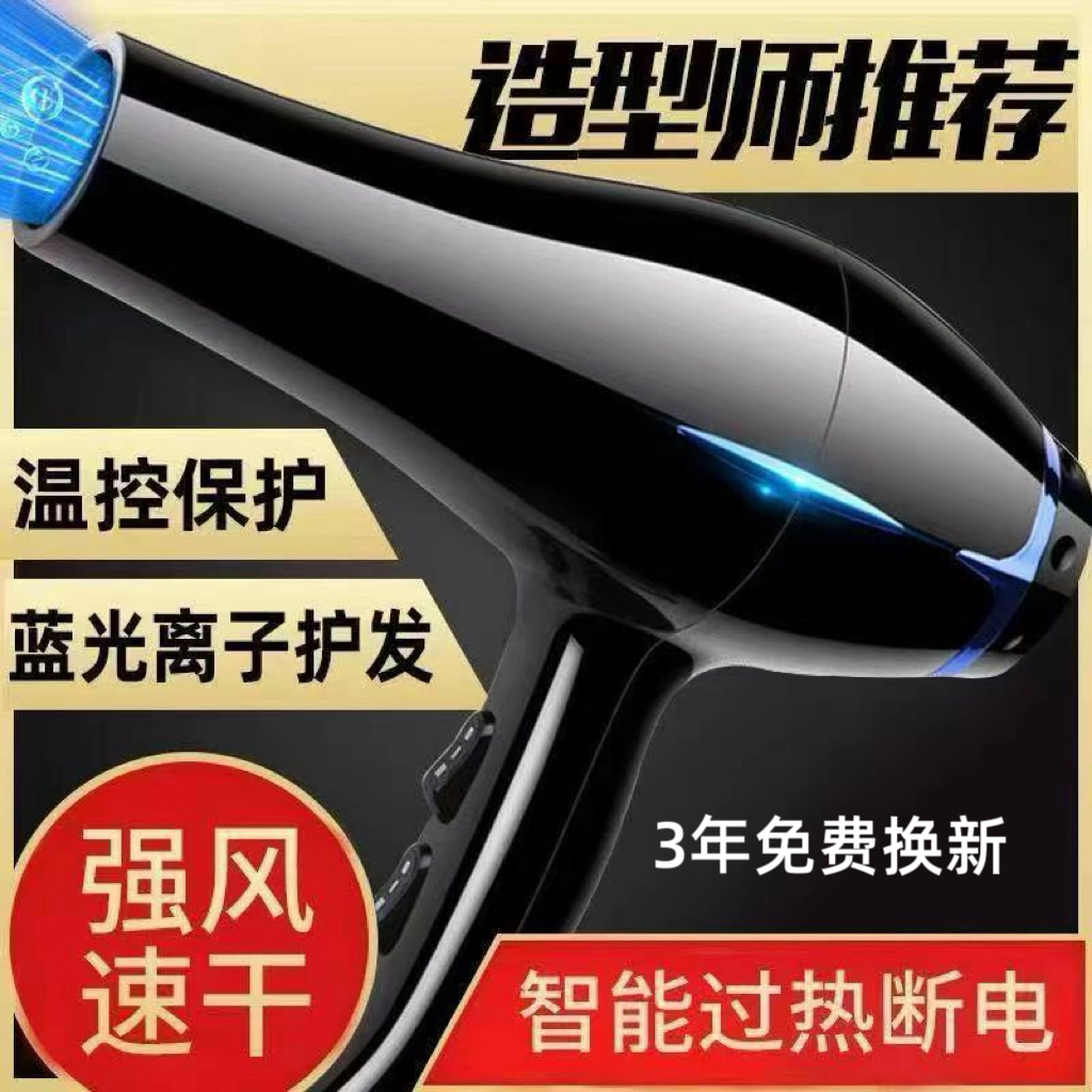 纯铜电机吹风机家用发廊大功率电吹风负离子护发冷热速干大风力