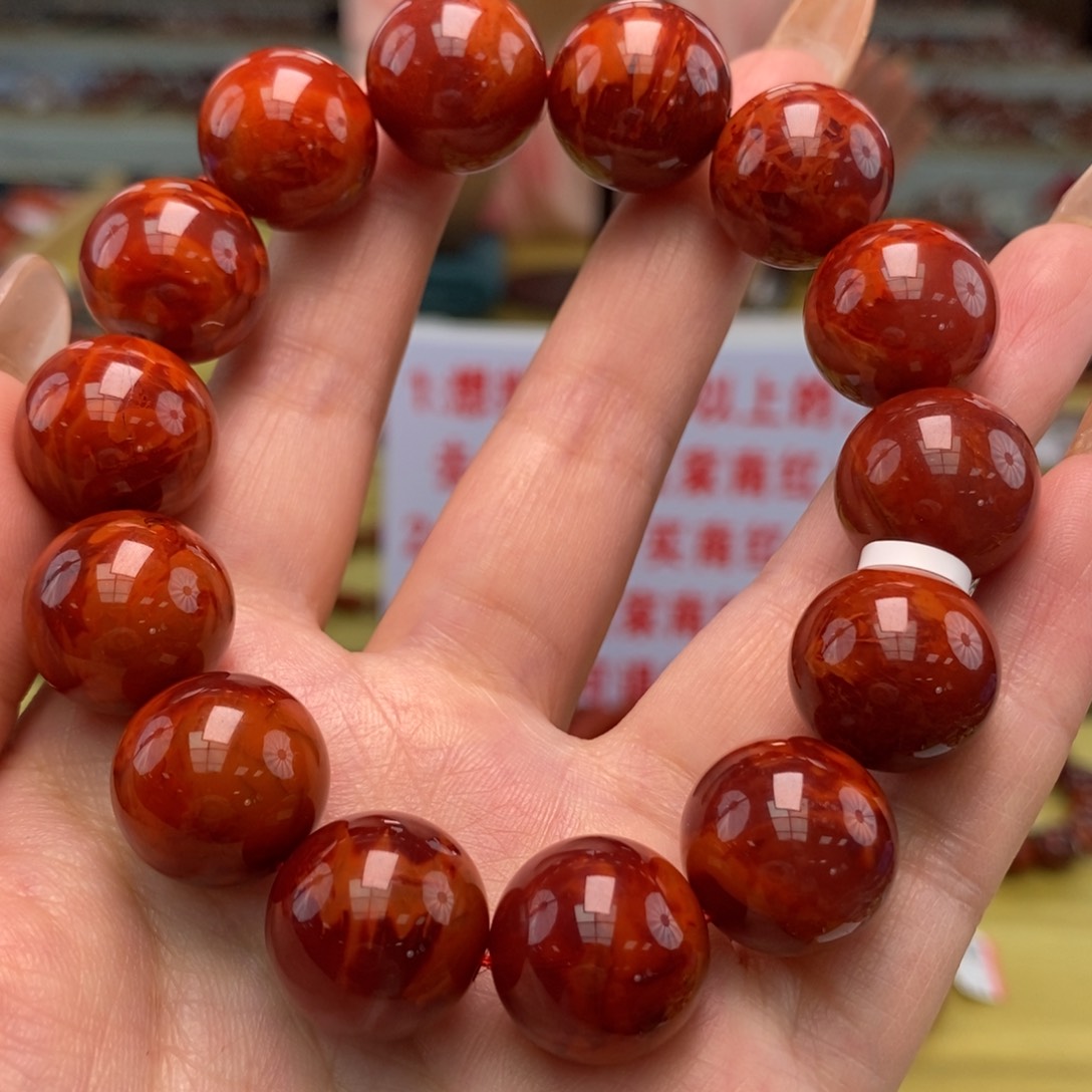 南红玛瑙手串16未镶嵌